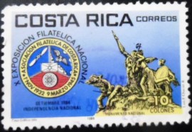 Selo postal da Costa Rica de 1984 Tribute to the National Monument