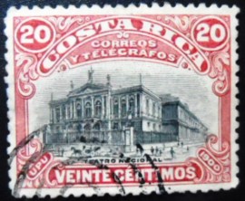 Selo postal da Costa Rica de 1901 National Theatre