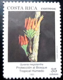 Selo postal da Costa Rica de 1993 Gurania megistantha