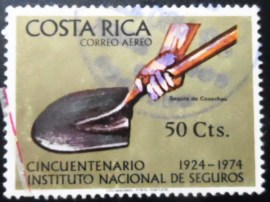 Selo postal da Costa Rica de 1974 Harvest Insurance