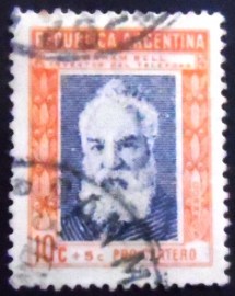 Selo postal da Argentina de 1944 Graham Bell