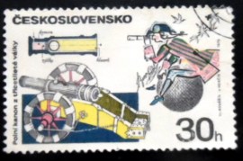 Selo postal da Tchecoslováquia de 1970 Cannon from 30 Years