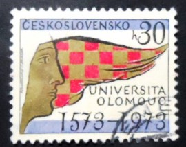 Selo postal da Tchecoslováquia de 1973 University of Olomouc