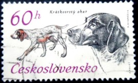 Selo postal da Tchecoslováquia de 1973 German Short-haired Pointer