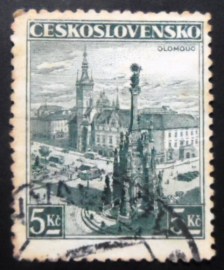 Selo postal da Tchecoslováquia de 1936 Olomouc