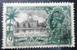 Selo postal da Índia de 1935 Victoria Memorial 9