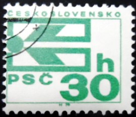 Selo postal da Tchecoslováquia de 1976 Postal Code Campaign 30