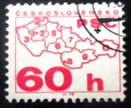 Selo postal da Tchecoslováquia de 1976 Postal Code Campaign 60