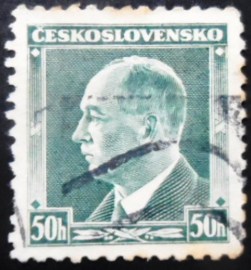 Selo postal da Tchecoslováquia de 1936 Dr Edvard Beneš 50