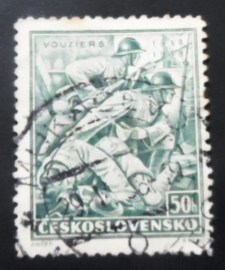 Selo postal da Tchecoslováquia de 1938 Czechoslovak Legions Fighting