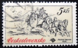 Selo postal da Tchecoslováquia de 1981 Coupe carriage