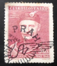 Selo postal da Tchecoslováquia de 1948 Jindřich Vaníček