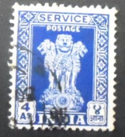 Selo postal da Índia de 1951 Capital of Asoka Pillar
