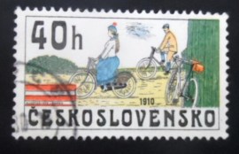 Selo postal da Tchecoslováquia de 1979 Bicycles 1910