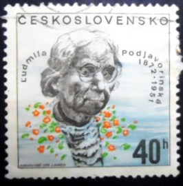 Selo postal da Tchecoslováquia de 1972 Ludmila Podjavorinsk