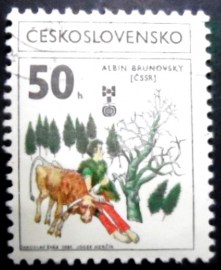 Selo postal Tchecoslováquia de 1981 Albin Brunovský