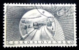 Selo postal Tchecoslováquia de 1955 Bujanovský Tunnel