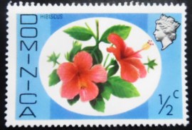 Selo postal da Dominica de 1975 Hibiscus