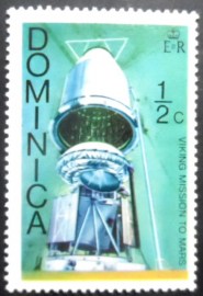 Selo postal de Dominica de 1976 Viking Spacecraft