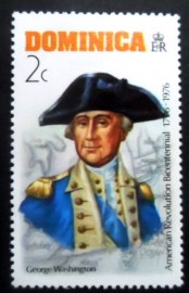 Selo postal da Dominica de 1976 George Washington