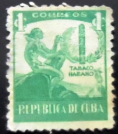 Selo postal de Cuba de 1939 Cigar industry