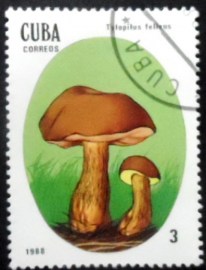 Selo postal de Cuba de 1988 Tylopilus Felleus