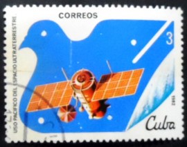 Selo postal de Cuba de 1982 Spacecraft Venera 1