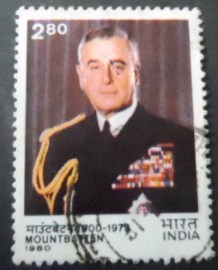 Selo postal da Índia de 1980 Lord Louis Mountbatten