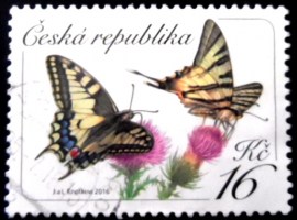 Selo postal da Rep. Checa de 2016 Swallowtail