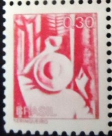 Selo postal do Brasil em 1979 Seringueiro