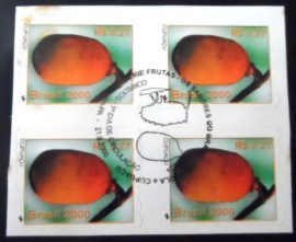 Quadra postal do Brasil de 2000 Cupuaçu NCC