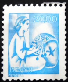 Selo postal do Brasil de 1979 Rendeira