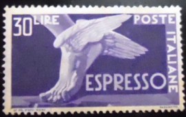 Selo postal da Itália de 1946 Winged Foot