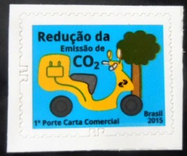 Selo postal do Brasil de 2015 Redução da emissão de CO2