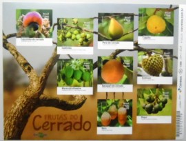 Bloco postal do Brasil de 2016 Frutos do Cerrado