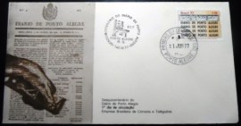 FDC Oficial de 1977 nº 120 Diário Porto Alegre