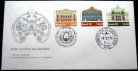 Envelope FDC Oficial 170 de 1978 Teatros Brasileiros