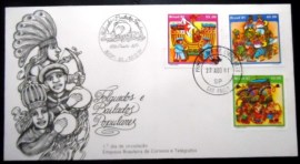 FDC Oficial nº 229 de 1981 Folguedos e Bailados Populares