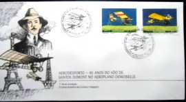 FDC Oficial nº 472 de 1989 Santos Dumont