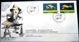 FDC Oficial nº 472 de 1989 Santos Dumont