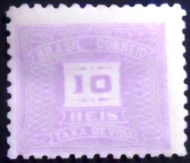 Selo postal do Brasil de 1942 Taxa Devida Horizontal 10