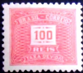 Selo postal do Brasil de 1942 Taxa Devida 100