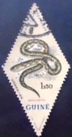 Selo postal da Guiné Portuguesa de 1963 Smith's African Water Snake