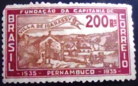 Selo postal do Brasil de 1935 Vila Igarassu N