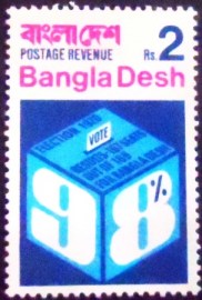 Selo postal de Bangladesh de 1971 Ballot Box