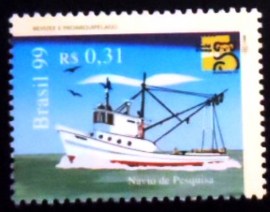 Selo postal do Brasil de 1999 Navio de Pesquisa