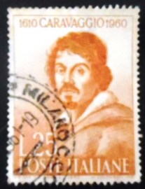 Selo postal da Itália de 1960 Caravaggio