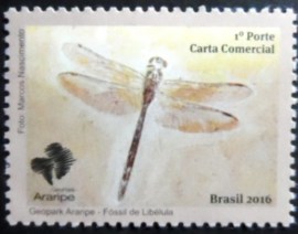 Selo postal do Brasil de 2016 Libélula