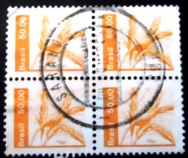 Quadra de selos do Brasil de 1982 Trigo