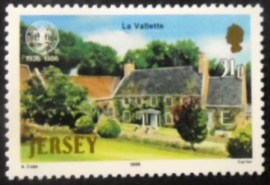 Selo postal de Jersey de 1986 La Vallette